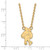 LogoArt Iowa State University Necklace - Sterling Silver Gold-Tone Cardinal Large Pendant 18 Inch - View 2