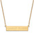 LogoArt Calgary Flames Necklace - Sterling Silver Gold-Tone Small Bar 18 Inch