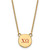 LogoArt Chi Omega Necklace - Sterling Silver Gold-Tone Sorority Greek Letters Small Color Enamel Pendant 18 Inch - GP027CHO-18