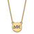 LogoArt Delta Phi Epsilon Necklace - Sterling Silver Gold-Tone Sorority Greek Letters Small Color Enamel Pendant 18 Inch - GP027DPH-18