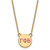 LogoArt Gamma Phi Beta Necklace - Sterling Silver Gold-Tone Sorority Greek Letters Small Color Enamel Pendant 18 Inch - GP027GPB-18