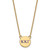 LogoArt Kappa Kappa Gamma Necklace - Sterling Silver Gold-Tone Sorority Greek Letters Small Color Enamel Pendant 18 Inch - GP027KKG-18