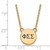 LogoArt Phi Sigma Sigma Pendant - Sterling Silver Gold-Tone Sorority Greek Letters Small Color Enamel 18 Inch Necklace - GP027PSS-18 - View 2