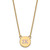 LogoArt Sigma Kappa Necklace - Sterling Silver Gold-Tone Sorority Greek Letters Small Color Enamel Pendant 18 Inch - GP027SKP-18