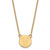 LogoArt Villanova University Necklace - Sterling Silver Gold-Tone Letter V Small Disc 18 Inch