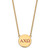 LogoArt Alpha Chi Omega Necklace - Sterling Silver Gold-Tone Sorority Greek Letters Large Color Enamel Pendant 18 Inch - GP028ACO-18
