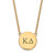 LogoArt Kappa Delta Necklace - Sterling Silver Gold-Tone Sorority Greek Letters Large Color Enamel Pendant 18 Inch - GP028KD-18