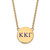 LogoArt Kappa Kappa Gamma Necklace - Sterling Silver Gold-Tone Sorority Greek Letters Large Color Enamel Pendant 18 Inch - GP028KKG-18