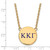 LogoArt Kappa Kappa Gamma Necklace - Sterling Silver Gold-Tone Sorority Greek Letters Large Color Enamel Pendant 18 Inch - GP028KKG-18 - View 2