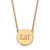 LogoArt Sigma Delta Tau Necklace - Sterling Silver Gold-Tone Sorority Greek Letters Large Color Enamel Pendant 18 Inch - GP028SDT-18
