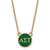LogoArt Alpha Sigma Tau Necklace - Sterling Silver Gold-Tone Sorority Greek Letters Small Color Enamel Pendant 18 Inch - GP029ALS-18