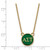 LogoArt Alpha Sigma Tau Necklace - Sterling Silver Gold-Tone Sorority Greek Letters Small Color Enamel Pendant 18 Inch - GP029ALS-18 - View 2