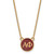 LogoArt Alpha Phi Necklace - Sterling Silver Gold-Tone Sorority Greek Letters Small Color Enamel Pendant 18 Inch - GP029APH-18