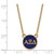 LogoArt Alpha Xi Delta Necklace - Sterling Silver Gold-Tone Sorority Greek Letters Small Color Enamel Pendant 18 Inch - View 2