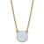LogoArt Delta Delta Delta Necklace - Sterling Silver Gold-Tone Sorority Greek Letters Small Color Enamel Pendant 18 Inch - GP029DDD-18