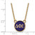 LogoArt Delta Phi Epsilon Necklace - Sterling Silver Gold-Tone Sorority Greek Letters Small Color Enamel Pendant 18 Inch - GP029DPH-18 - View 2