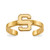 LogoArt Michigan State University Toe Ring - Sterling Silver Gold-Tone Letter S, 2 mm