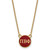 LogoArt Pi Beta Phi Necklace - Sterling Silver Gold-Tone Sorority Greek Letters Small Color Enamel Pendant 18 Inch - GP029PBP-18