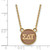 LogoArt Sigma Delta Tau Necklace - Sterling Silver Gold-Tone Sorority Greek Letters Small Color Enamel Pendant 18 Inch - GP029SDT-18 - View 2