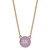 LogoArt Sigma Kappa Necklace - Sterling Silver Gold-Tone Sorority Greek Letters Small Color Enamel Pendant 18 Inch - GP029SKP-18