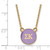 LogoArt Sigma Kappa Necklace - Sterling Silver Gold-Tone Sorority Greek Letters Small Color Enamel Pendant 18 Inch - GP029SKP-18 - View 2