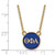 LogoArt Theta Phi Alpha Necklace - Sterling Silver Gold-Tone Sorority Greek Letters Small Color Enamel Pendant 18 Inch - GP029TPA-18 - View 2