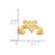 LogoArt West Virginia University Toe Ring - Sterling Silver Gold-Tone W-V, 2 mm - View 5