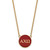 LogoArt Alpha Chi Omega Necklace - Sterling Silver Gold-Tone Sorority Greek Letters Large Color Enamel Pendant 18 Inch - GP030ACO-18