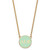 LogoArt Alpha Epsilon Phi Necklace - Sterling Silver Gold-Tone Sorority Greek Letters Small Color Enamel Pendant 18 Inch - GP030AEP-18