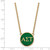 LogoArt Alpha Sigma Tau Necklace - Sterling Silver Gold-Tone Sorority Greek Letters Large Color Enamel Pendant 18 Inch - GP030ALS-18 - View 2