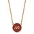 LogoArt Alpha Phi Necklace - Sterling Silver Gold-Tone Sorority Greek Letters Large Color Enamel Pendant 18 Inch - GP030APH-18