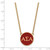 LogoArt Alpha Sigma Alpha Necklace - Sterling Silver Gold-Tone Sorority Greek Letters Large Color Enamel Pendant 18 Inch - GP030ASI-18 - View 2