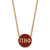 LogoArt Pi Beta Phi Necklace - Sterling Silver Gold-Tone Sorority Greek Letters Large Color Enamel Pendant 18 Inch - GP030PBP-18