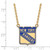 LogoArt New York Rangers Necklace - Sterling Silver Gold-Tone Large Enameled Pendant 18 Inch - View 2