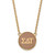 LogoArt Sigma Delta Tau Necklace - Sterling Silver Gold-Tone Sorority Greek Letters Large Color Enamel Pendant 18 Inch - GP030SDT-18