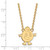 LogoArt Syracuse University Necklace - Sterling Silver Gold-Tone Mascot Large Pendant 18 Inch - View 2