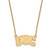 LogoArt University of Southern California Necklace - Sterling Silver Gold-Tone U-S-C Small Pendant 18 Inch