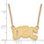 LogoArt University of Southern California Necklace - Sterling Silver Gold-Tone U-S-C Small Pendant 18 Inch - View 2