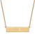 LogoArt Anaheim Ducks Necklace - Sterling Silver Gold-Tone Small Bar 18 Inch