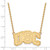 LogoArt University of Southern California Necklace - Sterling Silver Gold-Tone U-S-C Large Pendant 18 Inch - View 2