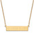 LogoArt St. Louis Blues Necklace - Sterling Silver Gold-Tone Small Bar 18 Inch