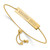 LogoArt Anaheim Ducks Bracelet - Sterling Silver Gold-Tone Small Bar Adjustable 9 Inch