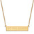 LogoArt New York Rangers Necklace - Sterling Silver Gold-Tone Small Bar 18 Inch