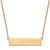 LogoArt San Jose Sharks Necklace - Sterling Silver Gold-Tone Small Bar 18 Inch