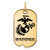LogoArt U.S. Marine Corps Pendant - Gold-Tone Sterling Silver Epoxied Small Dog Tag
