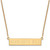 LogoArt Minnesota Wild Necklace - Sterling Silver Gold-Tone Small Bar 18 Inch