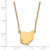 LogoArt Miami University Necklace - Sterling Silver Gold-Tone Ohio Shape 18 Inch - View 2