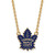 LogoArt Toronto Maple Leafs Necklace - Sterling Silver Gold-Tone Large Enameled Pendant 18 Inch