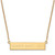 LogoArt Toronto Maple Leafs Necklace - Sterling Silver Gold-Tone Small Bar 18 Inch