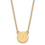 LogoArt University of North Carolina Necklace - Sterling Silver Gold-Tone Small Disc 18 Inch